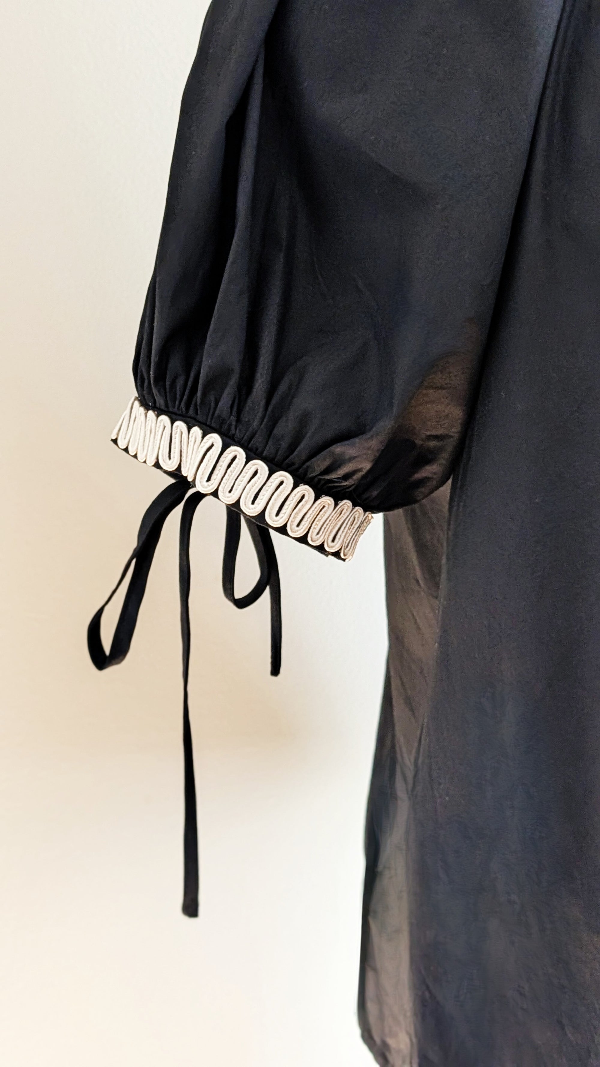 Black Peasant Top