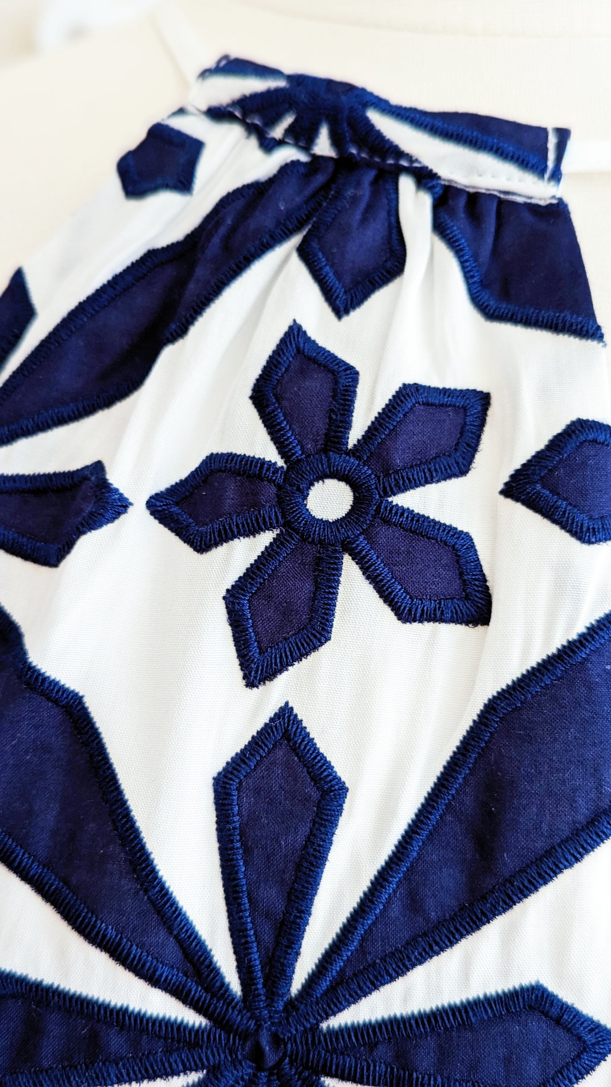 Embroidered Halter Dress