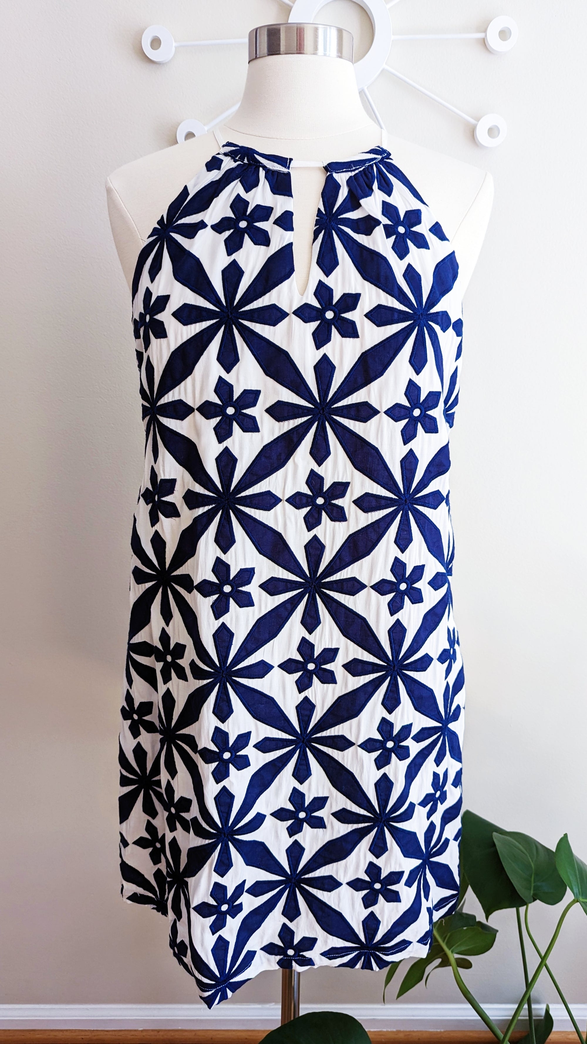 Embroidered Halter Dress