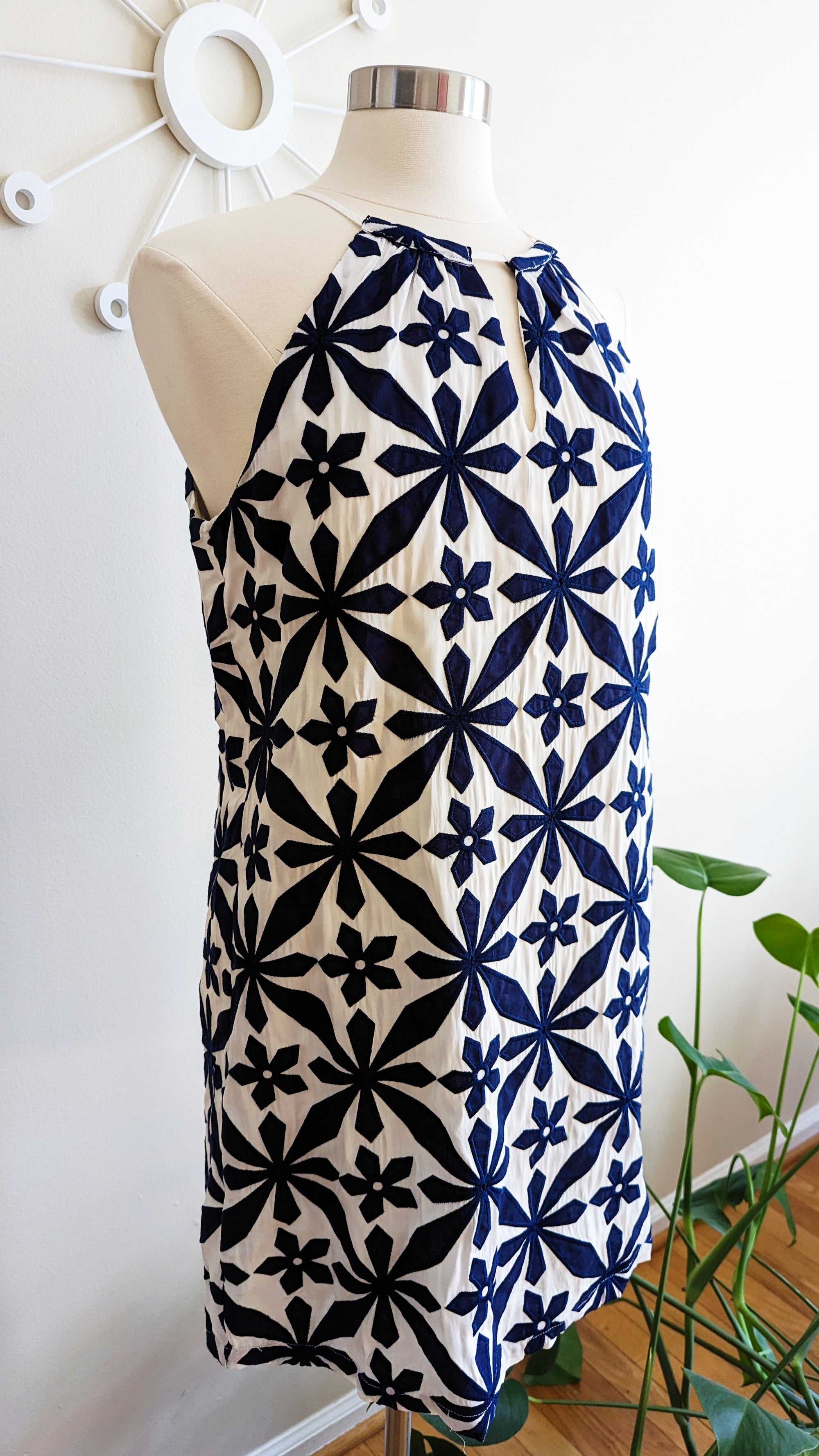Embroidered Halter Dress