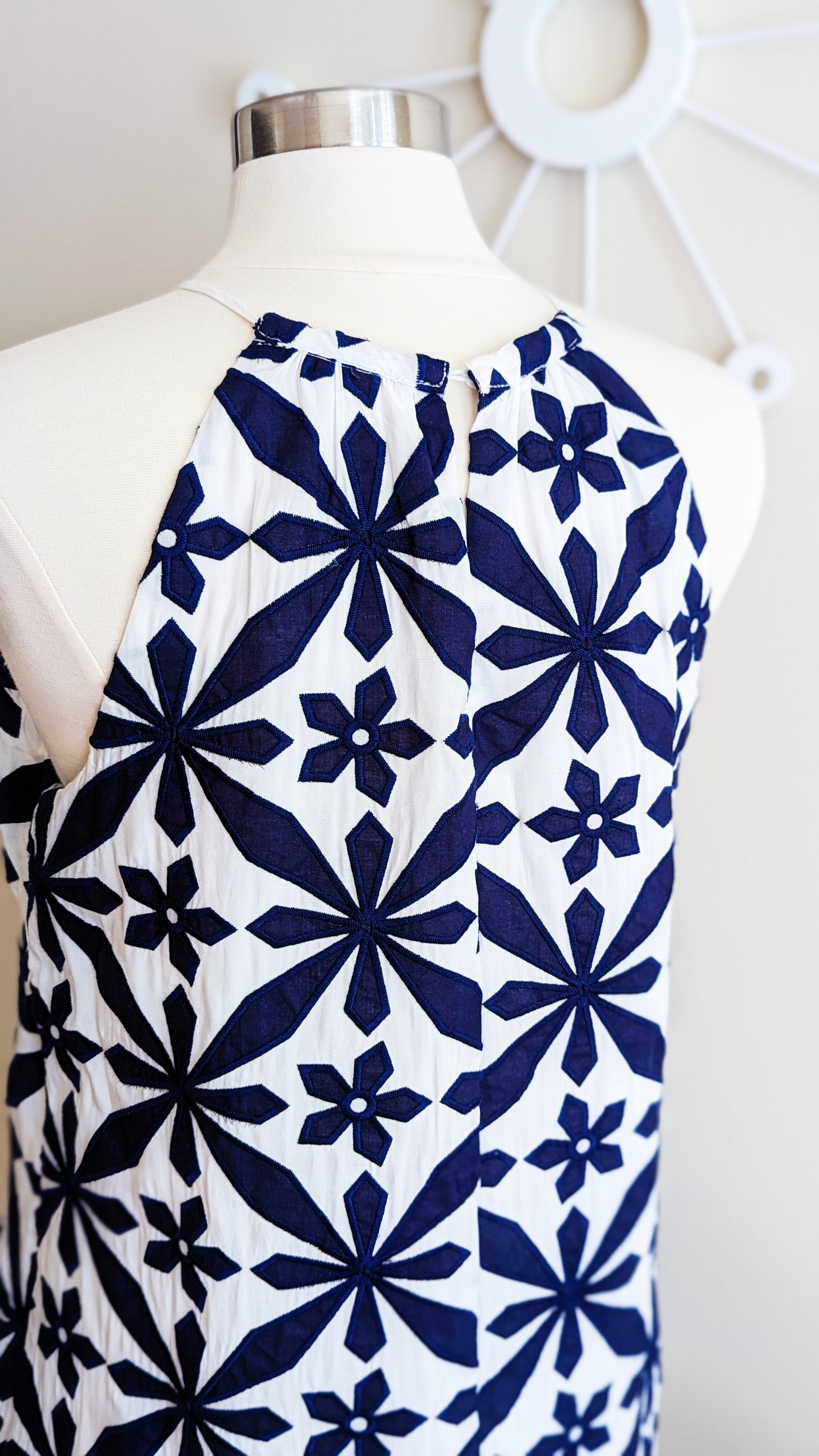 Embroidered Halter Dress