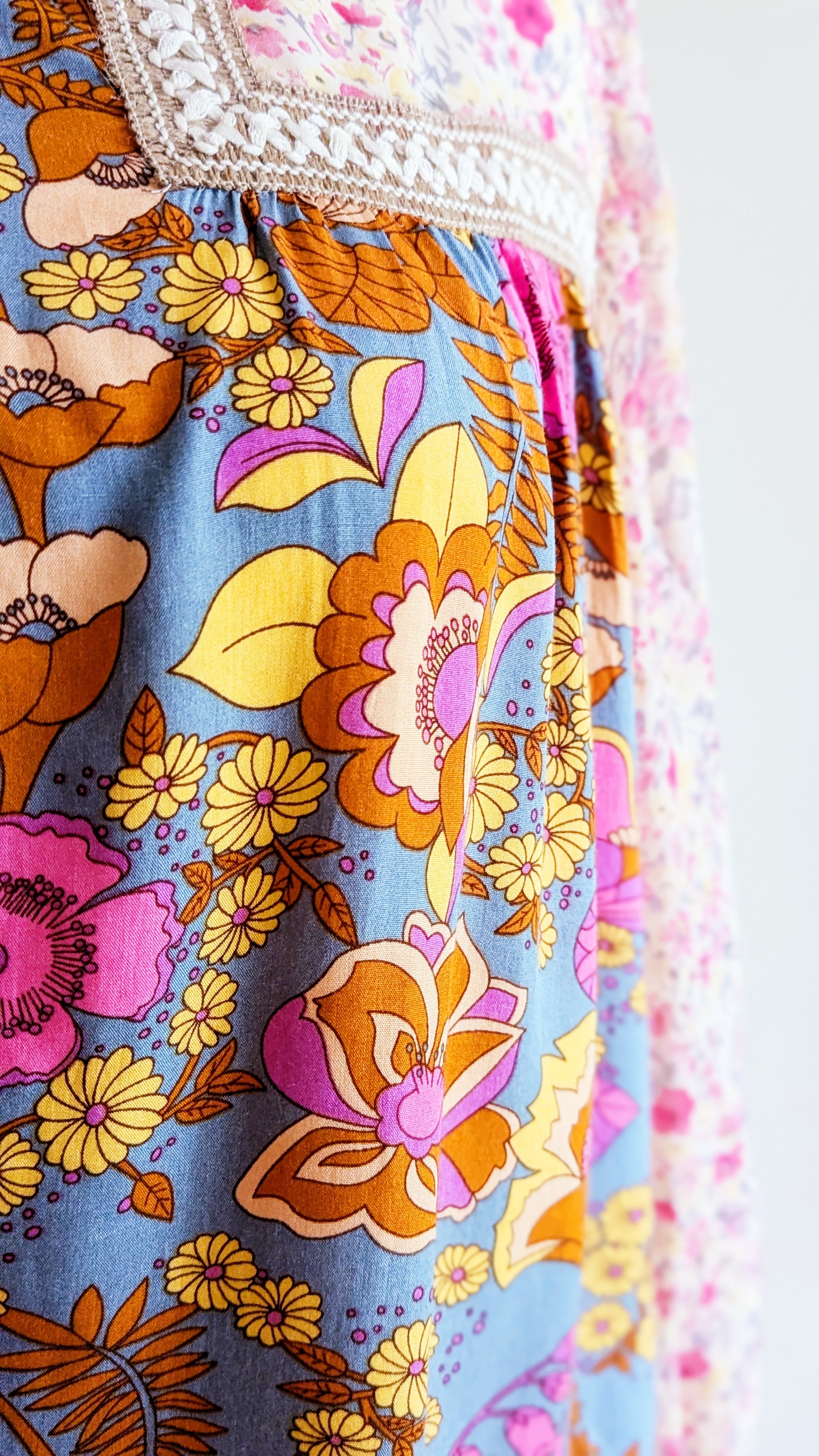 Bohemian Chiffon Blouse with Retro Details