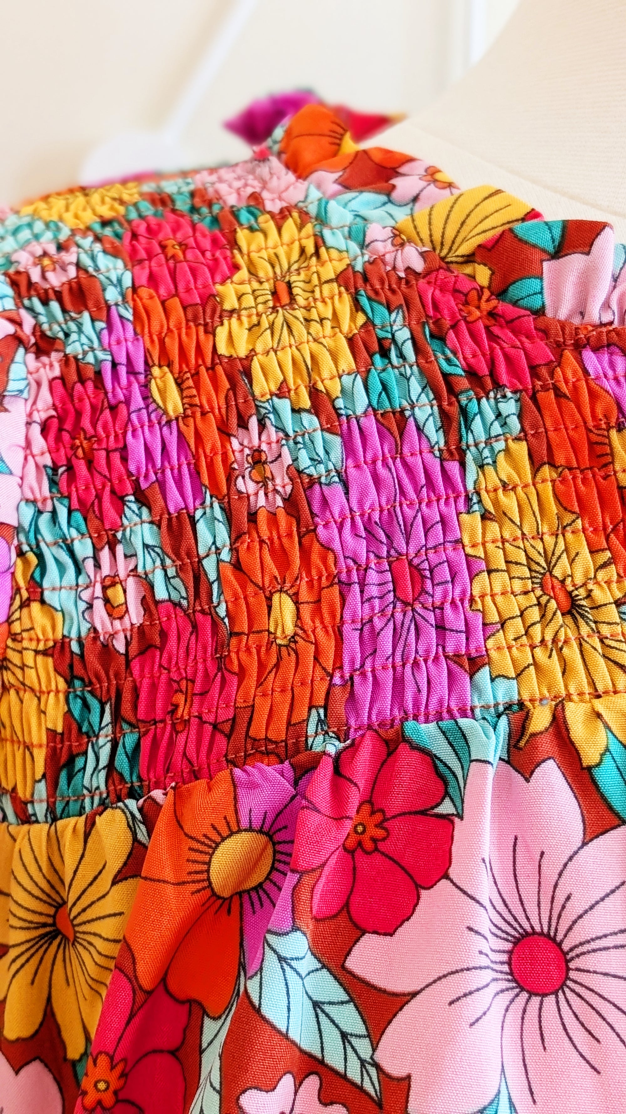 retro print dress