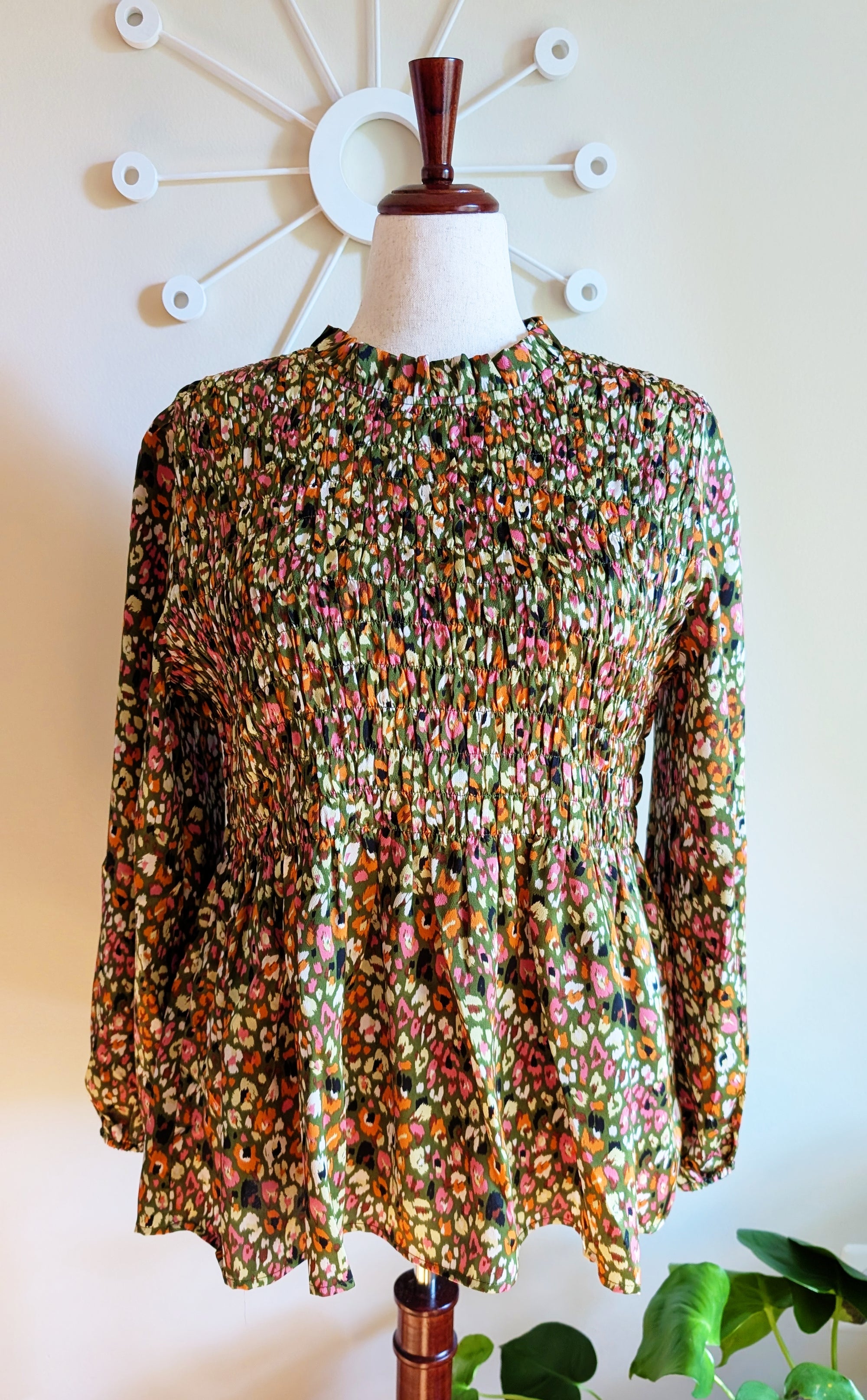 Floral Smocked Babydoll Top