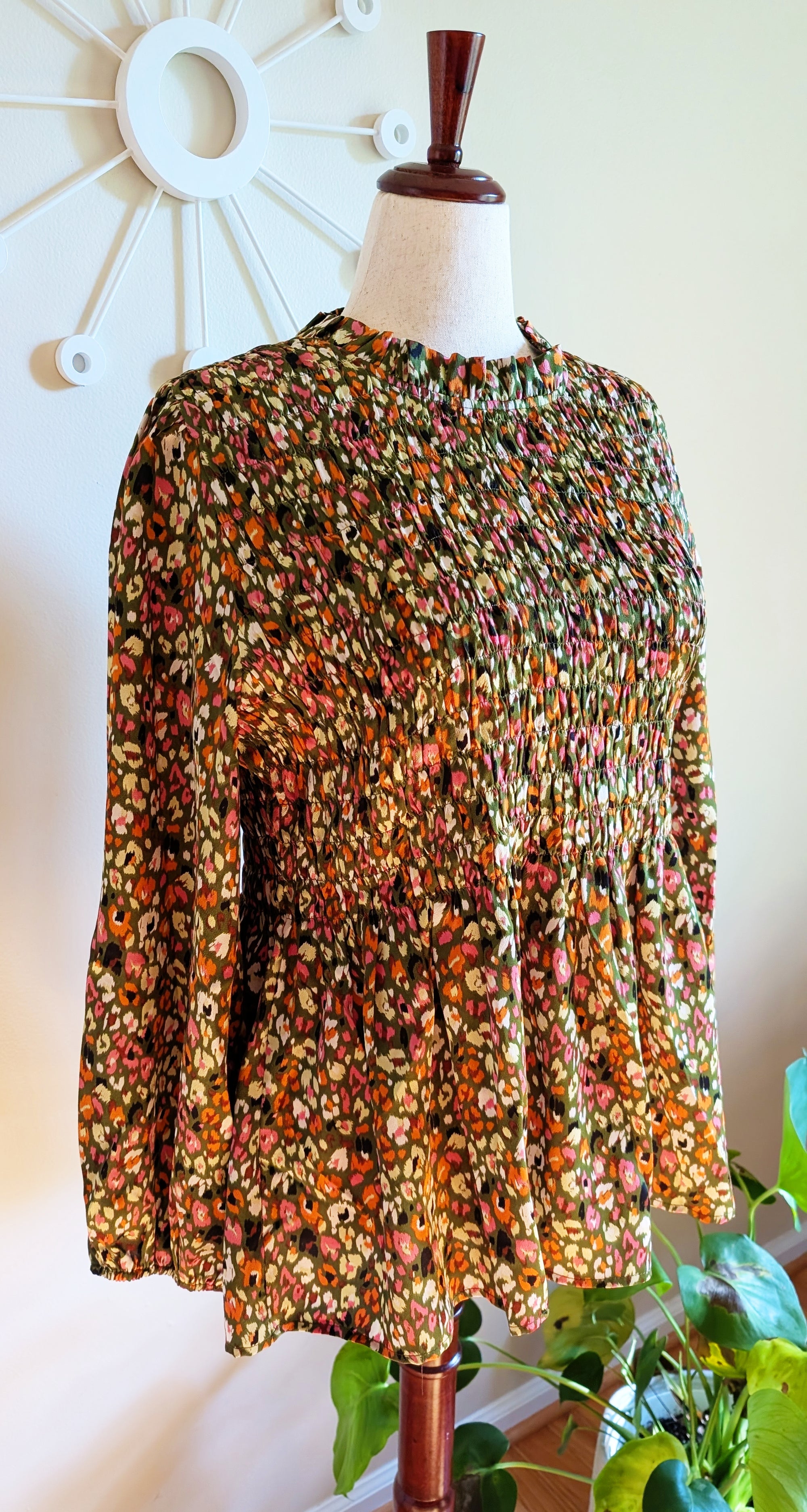 Floral Smocked Babydoll Top