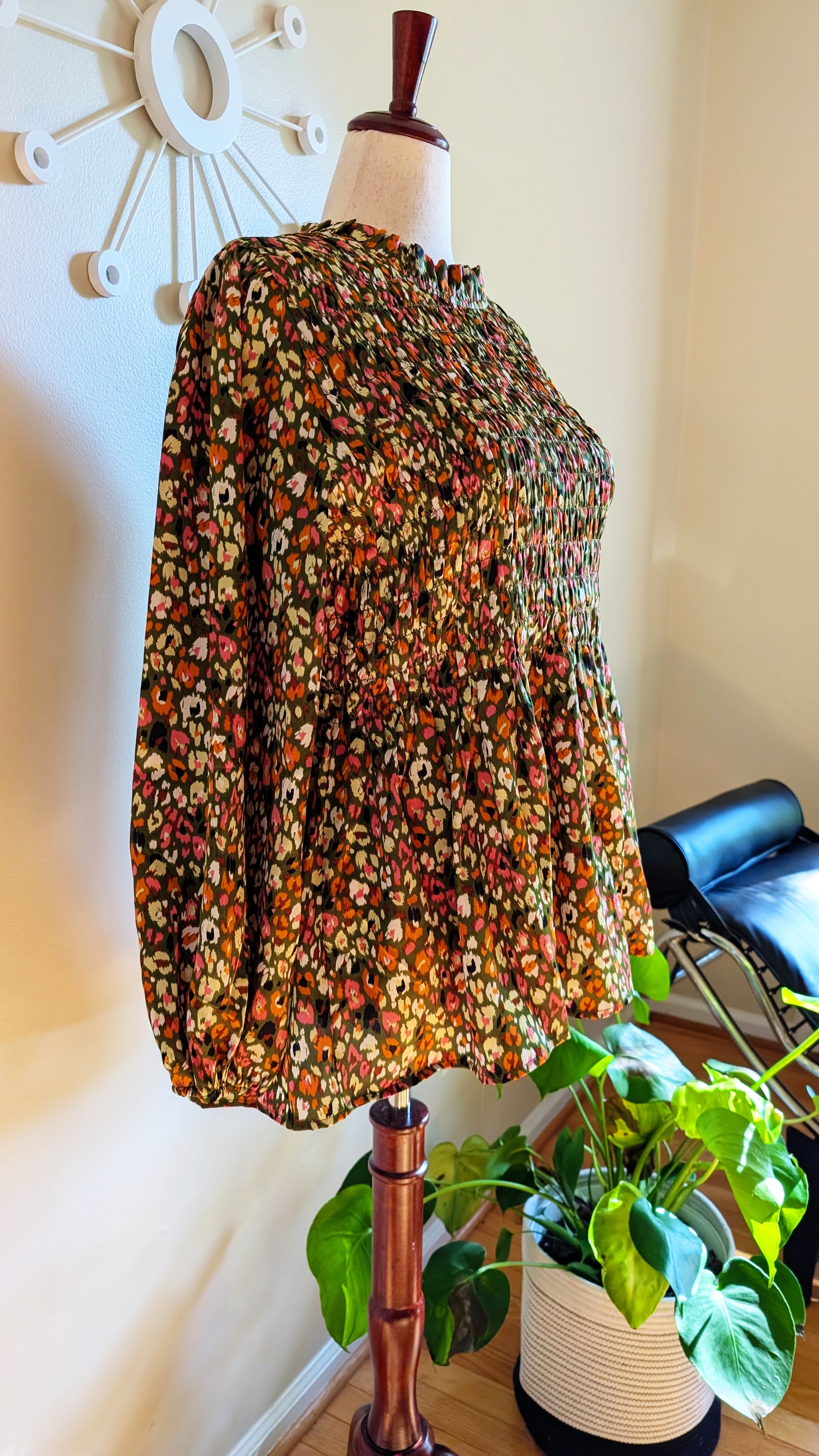 Floral Smocked Babydoll Top