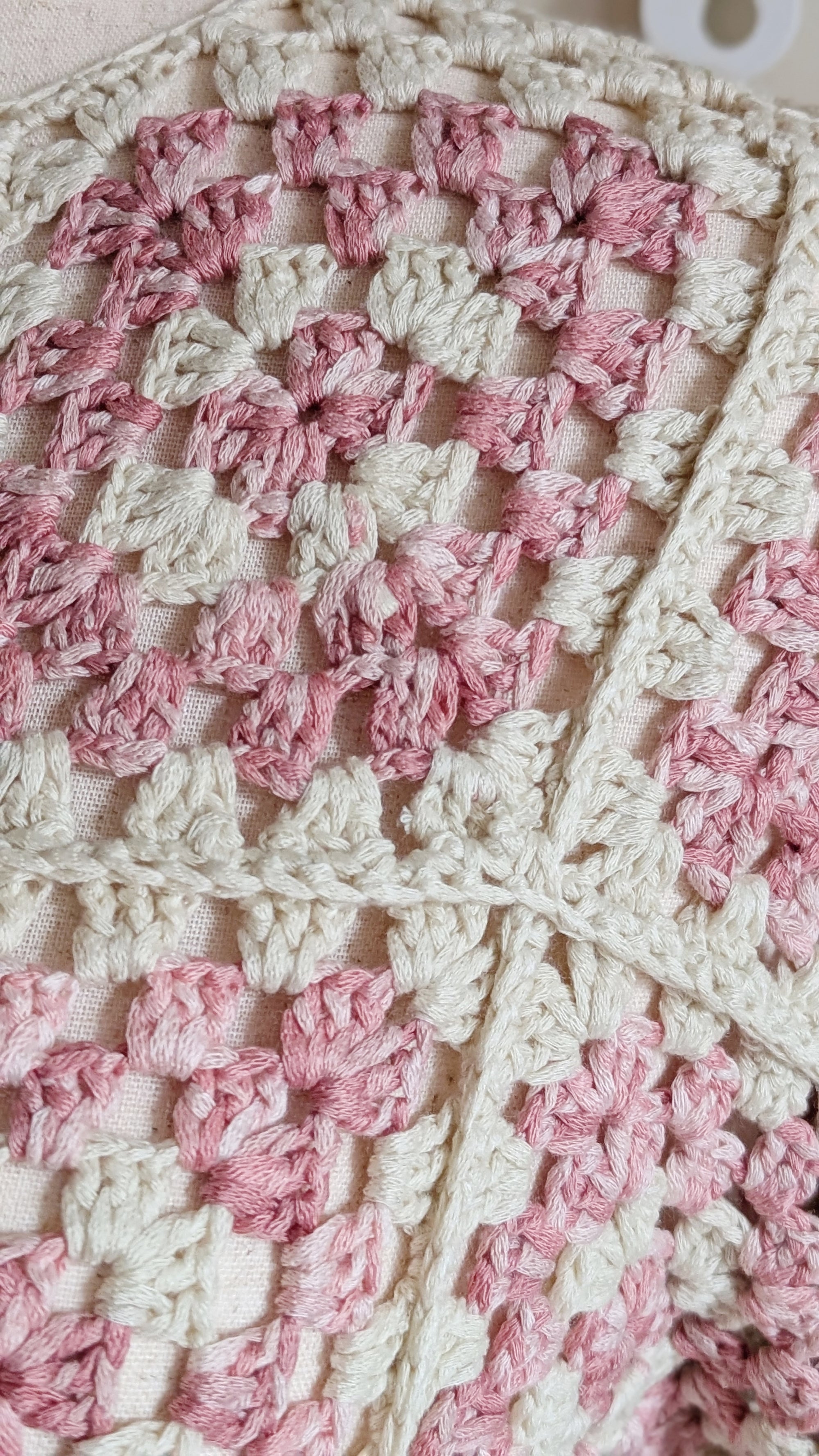 Short Sleeve Granny Square Sweater