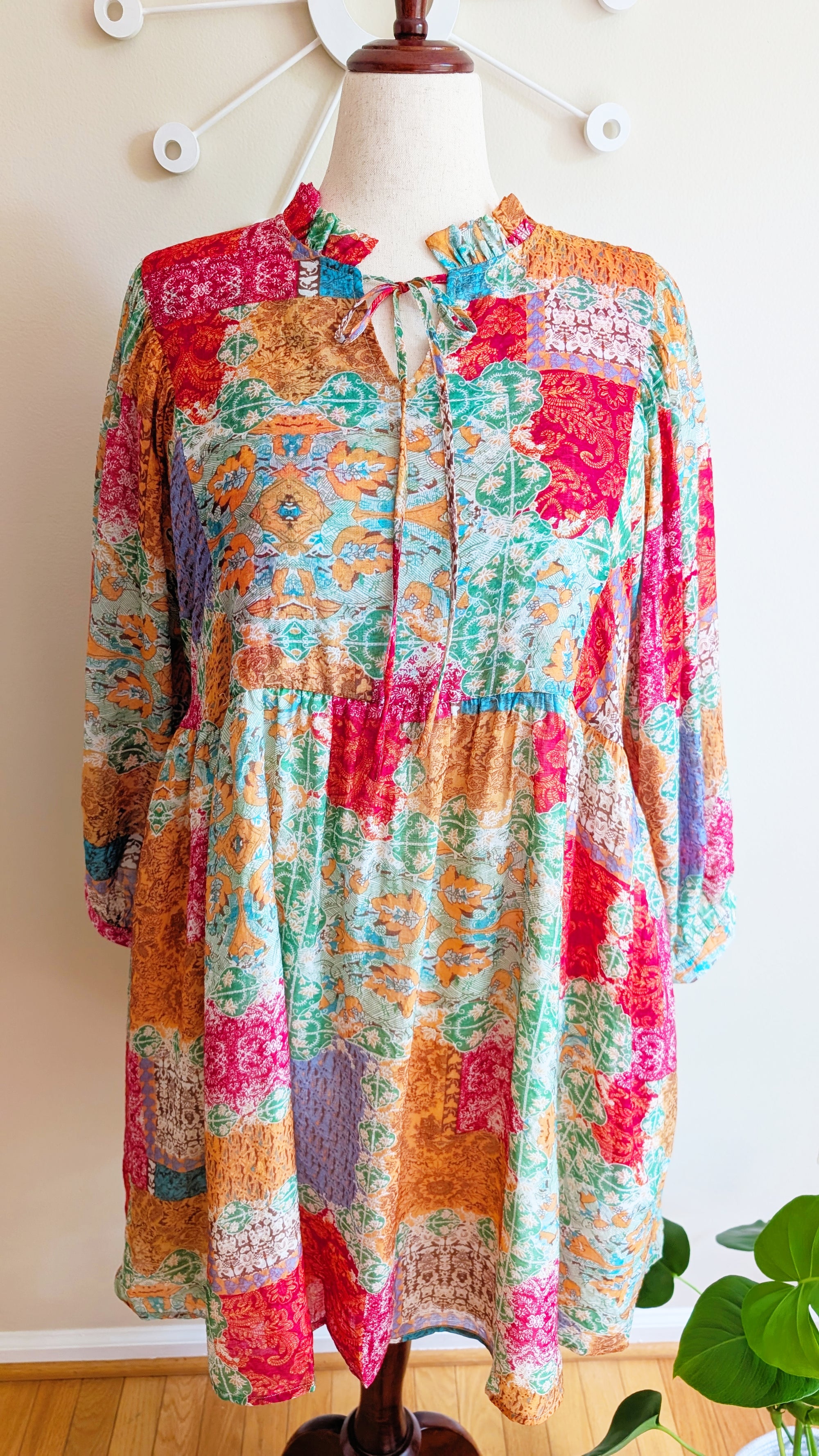 Mosaic Print Bohemian Dress