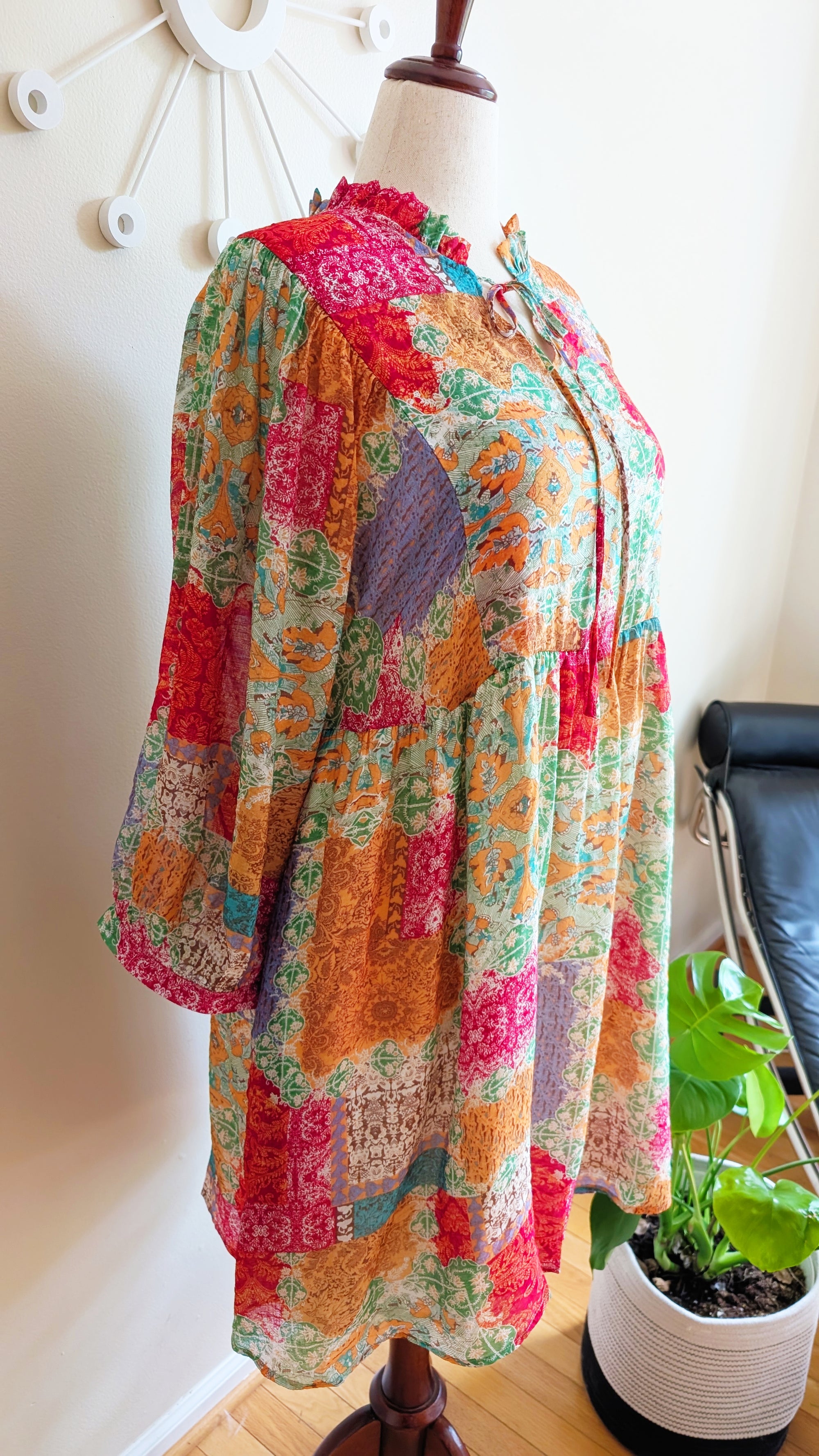 Mosaic Print Bohemian Dress