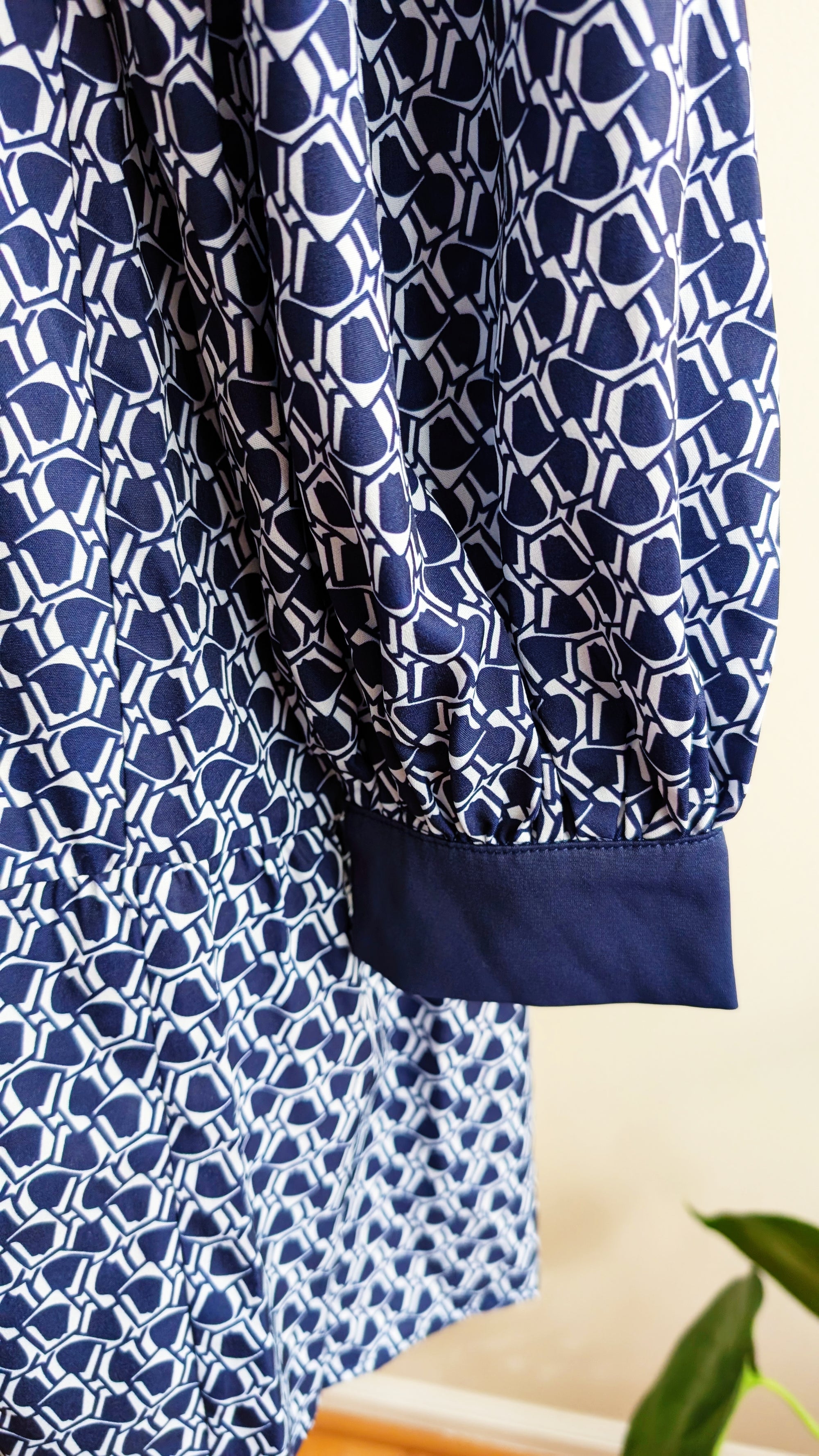 Geometric Navy Dress
