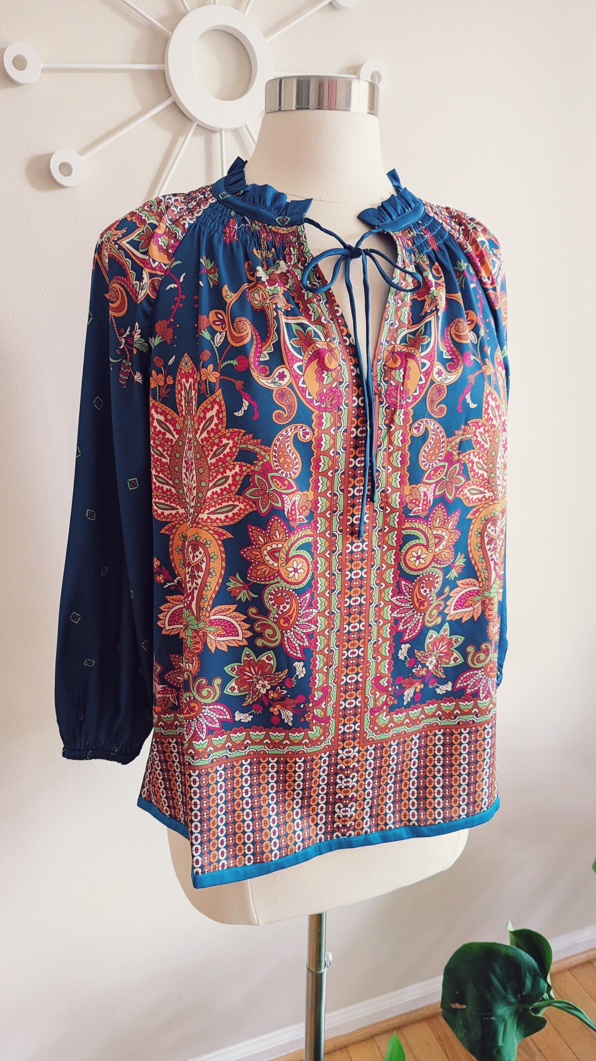 Soft Paisley Patterned Blouse