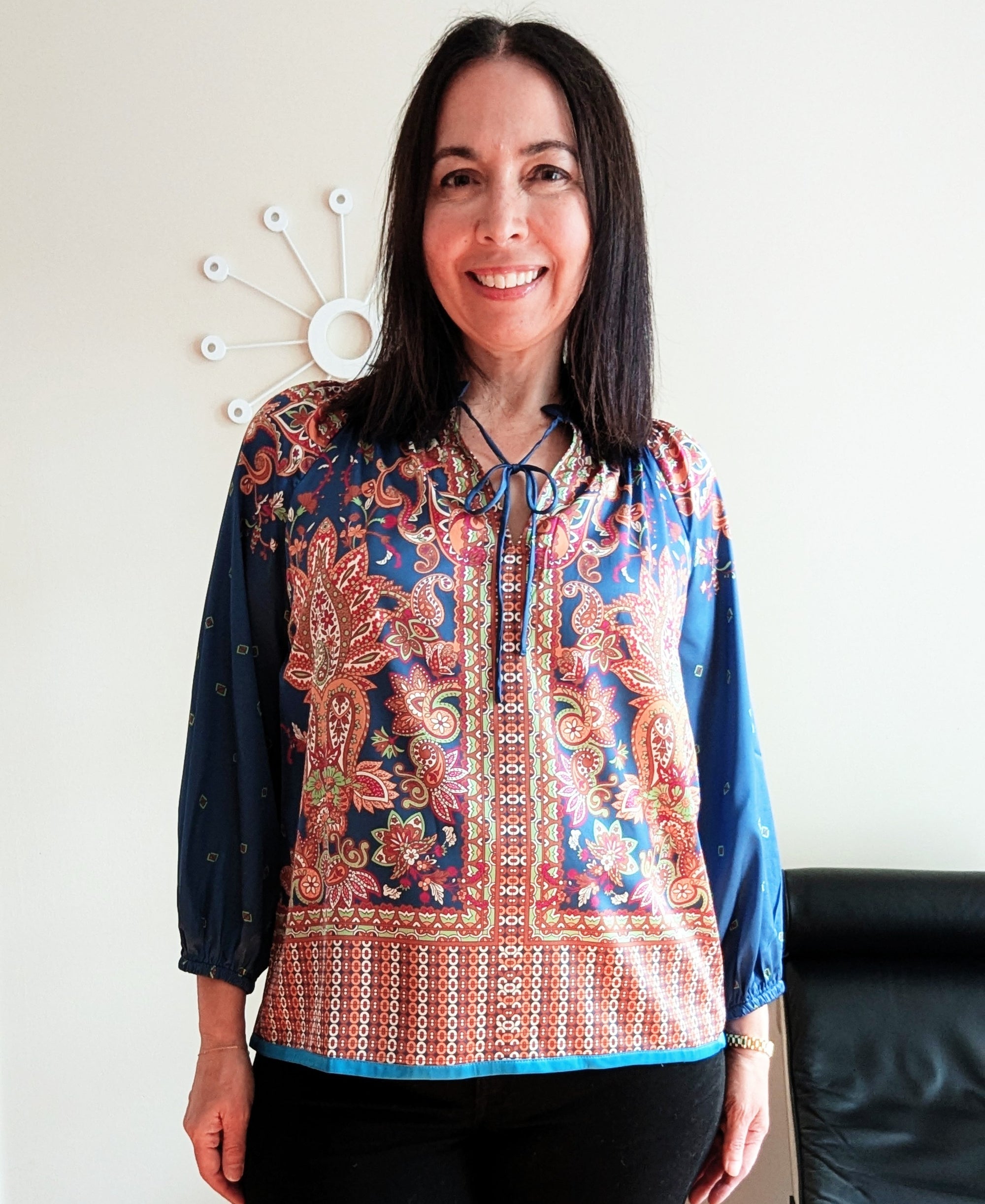 Soft Paisley Patterned Blouse
