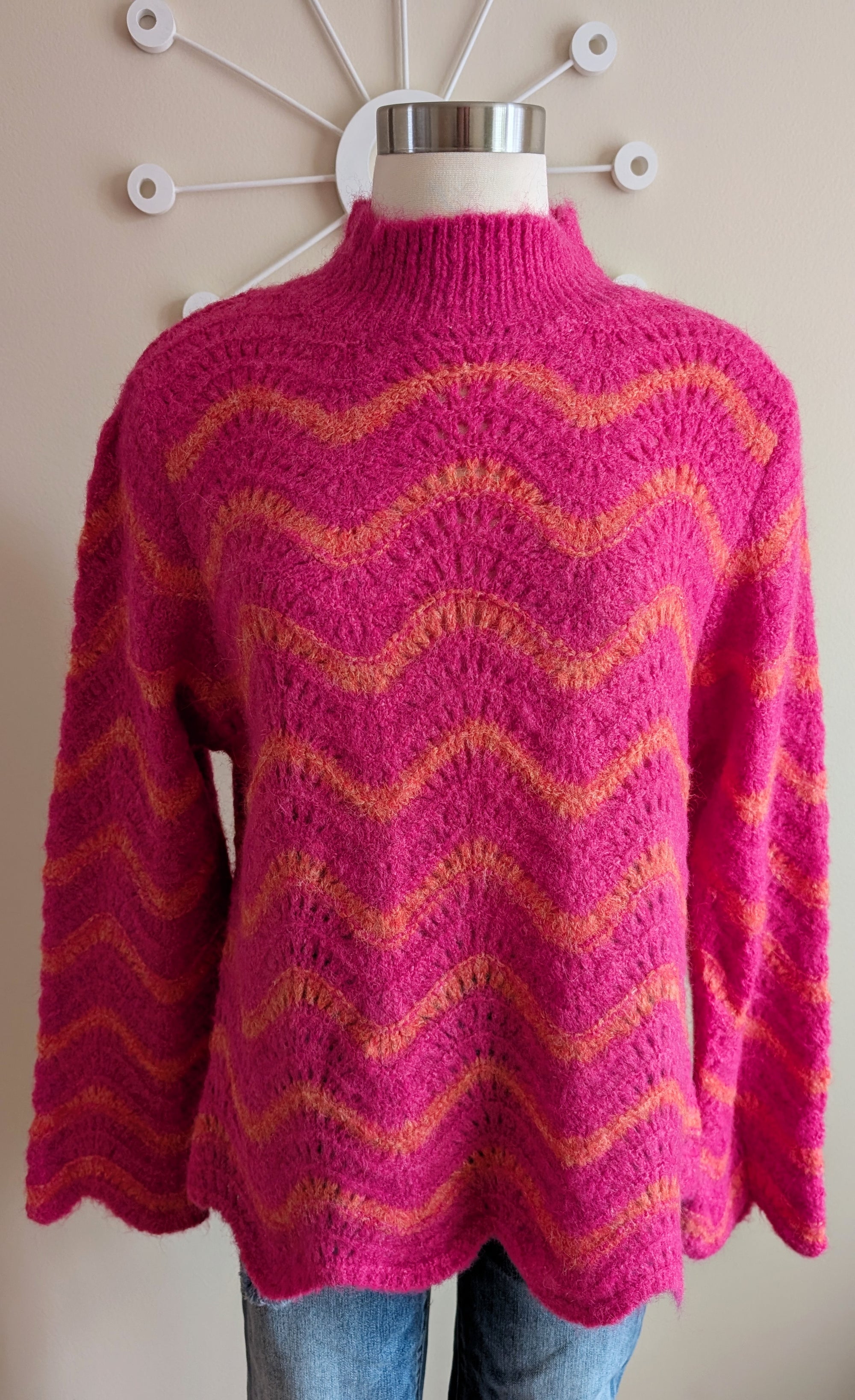 Soft Wavy Striped Sweater