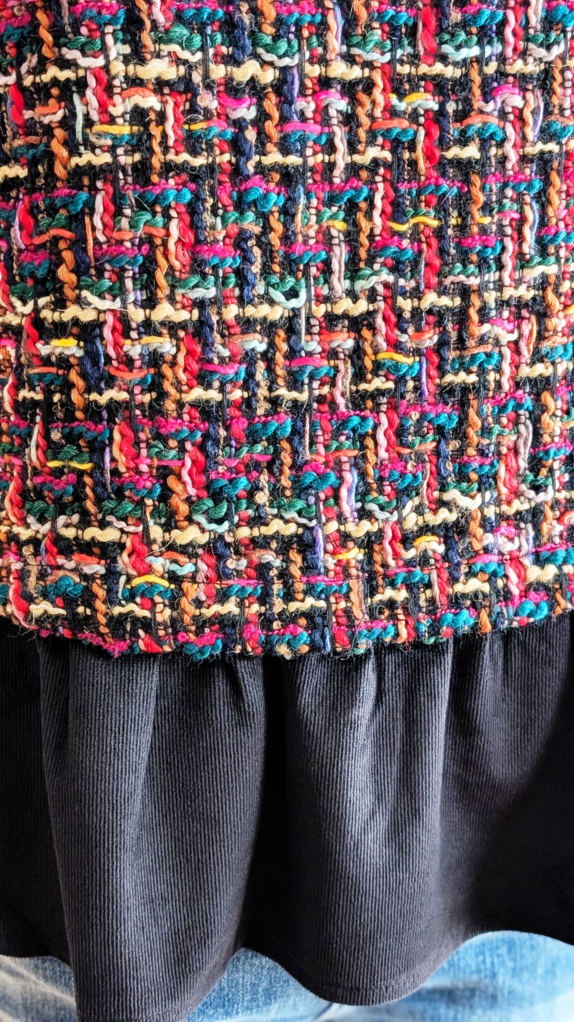 tweed peplum top