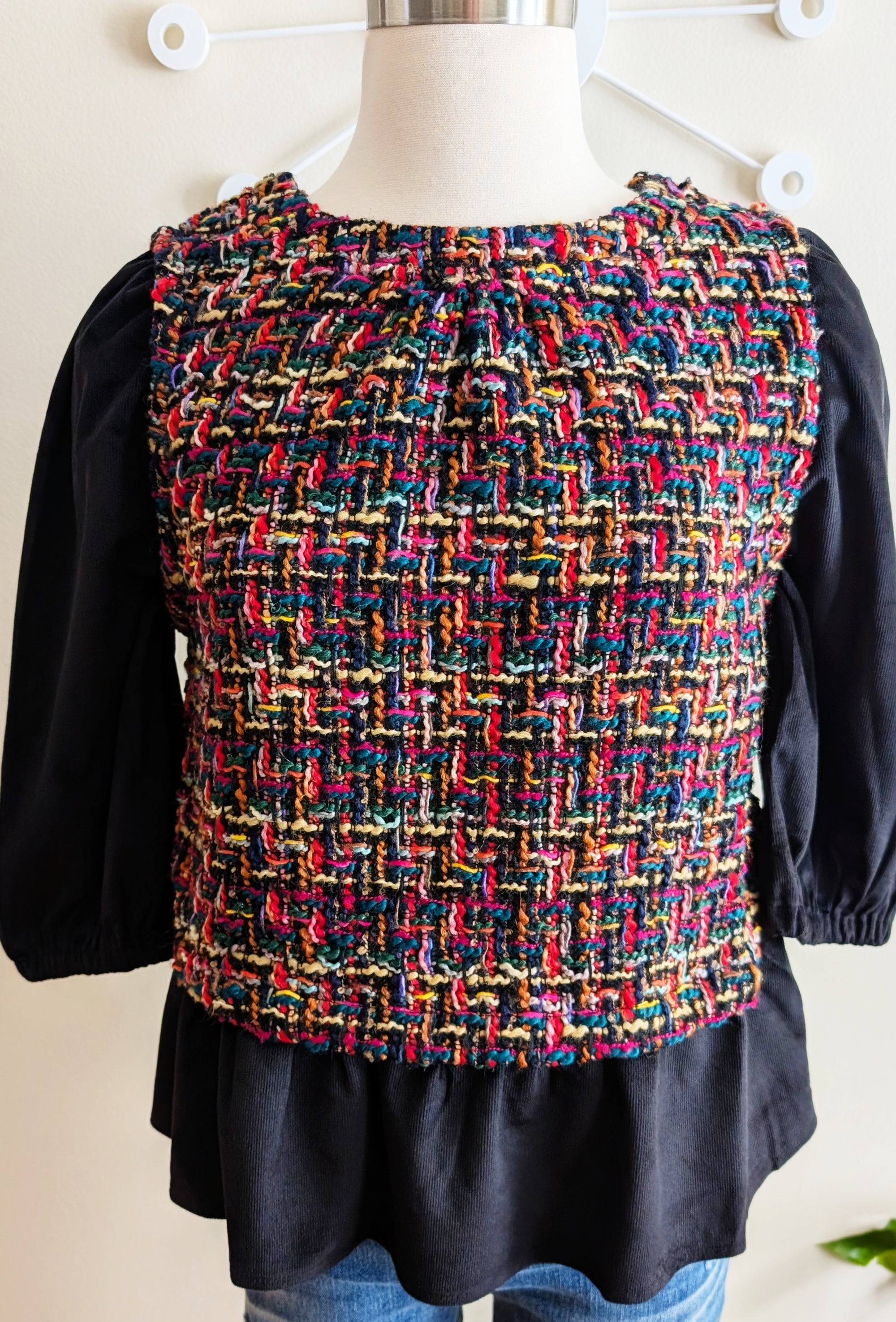 tweed peplum top