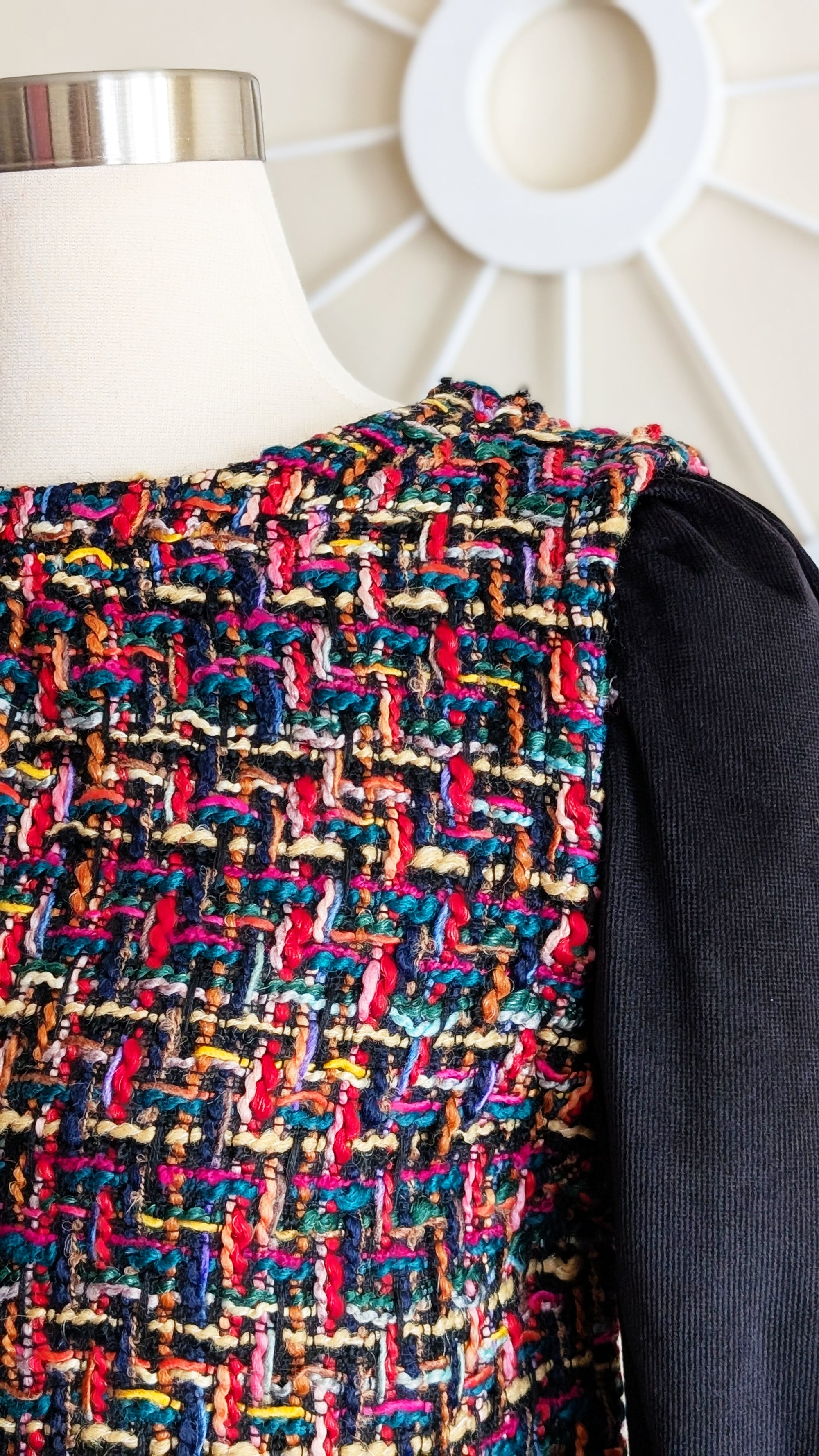 tweed peplum top