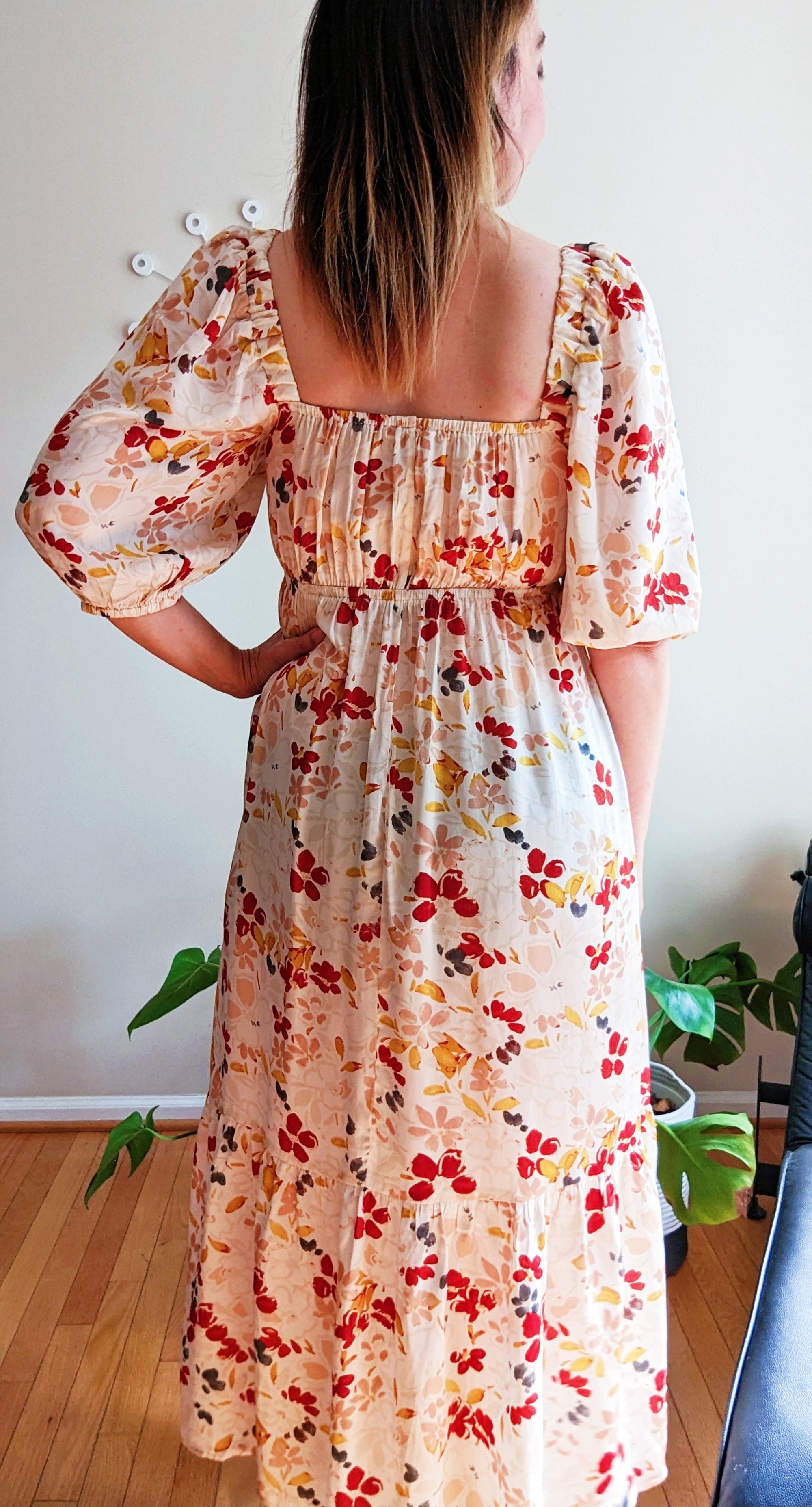 Floral Front Tie Maxi Dress