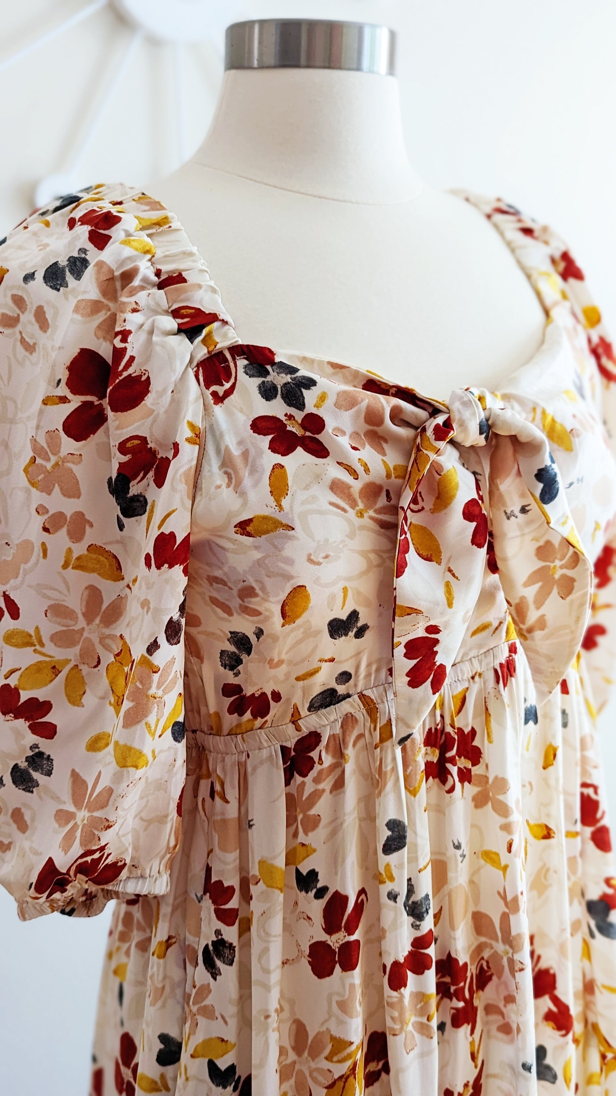 Floral Front Tie Maxi Dress