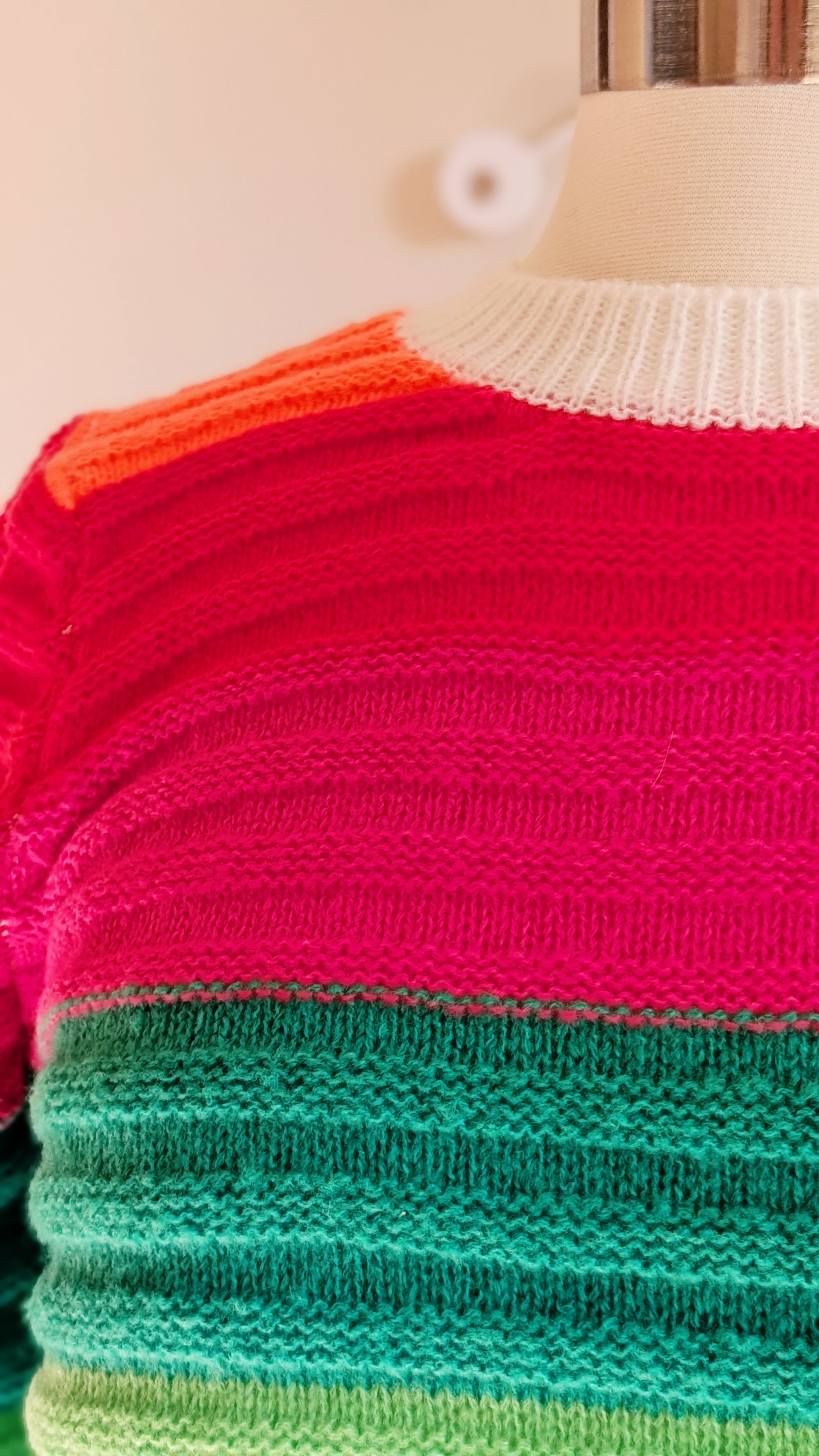 colorful striped sweater