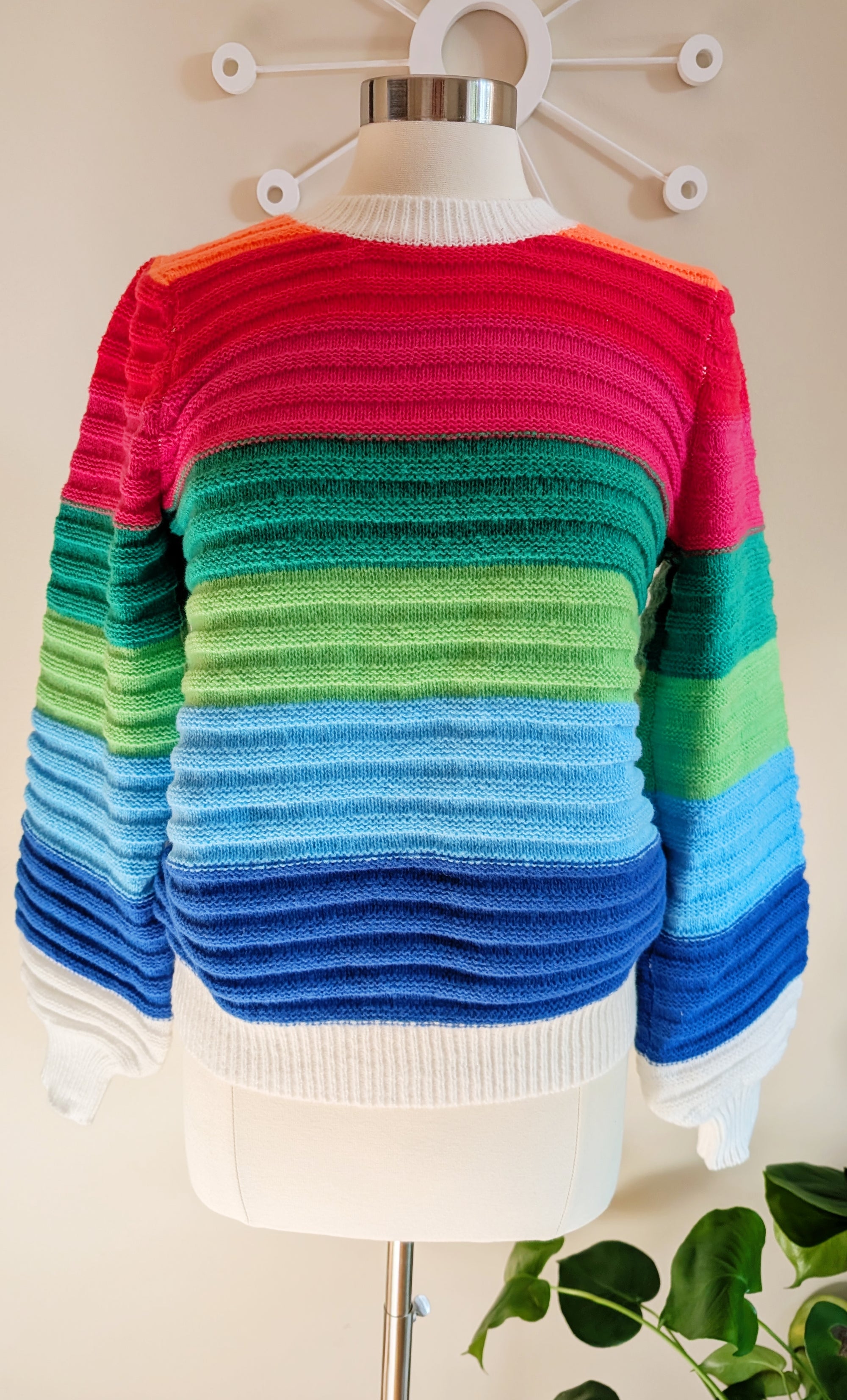 colorful striped sweater