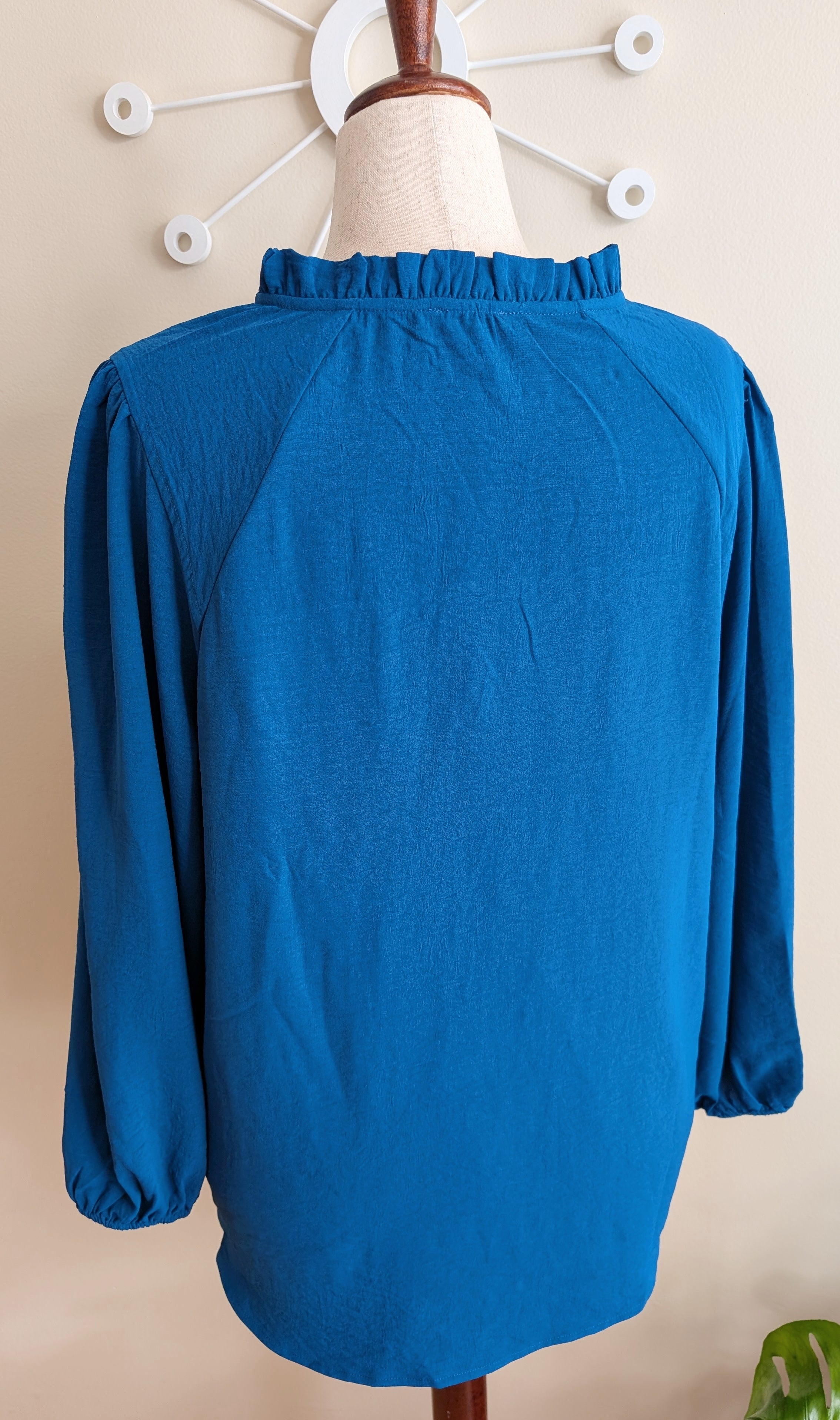 Royal Blue Peasant Top 2x