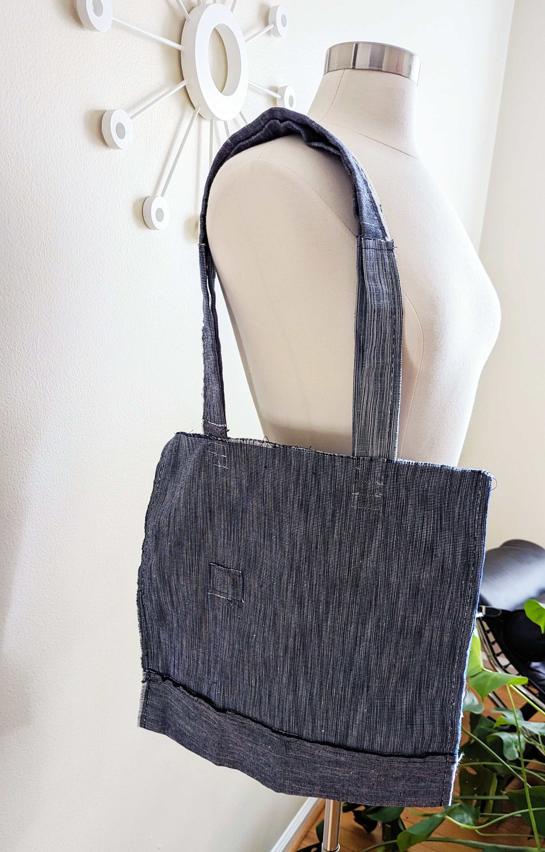 Hippie Tote Bag Two Blue Sister